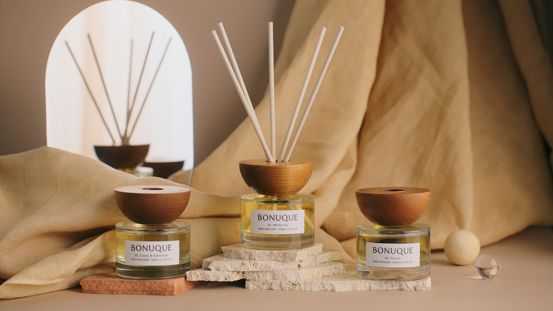 BONUQUE(ボヌーク)リードディフューザー3種