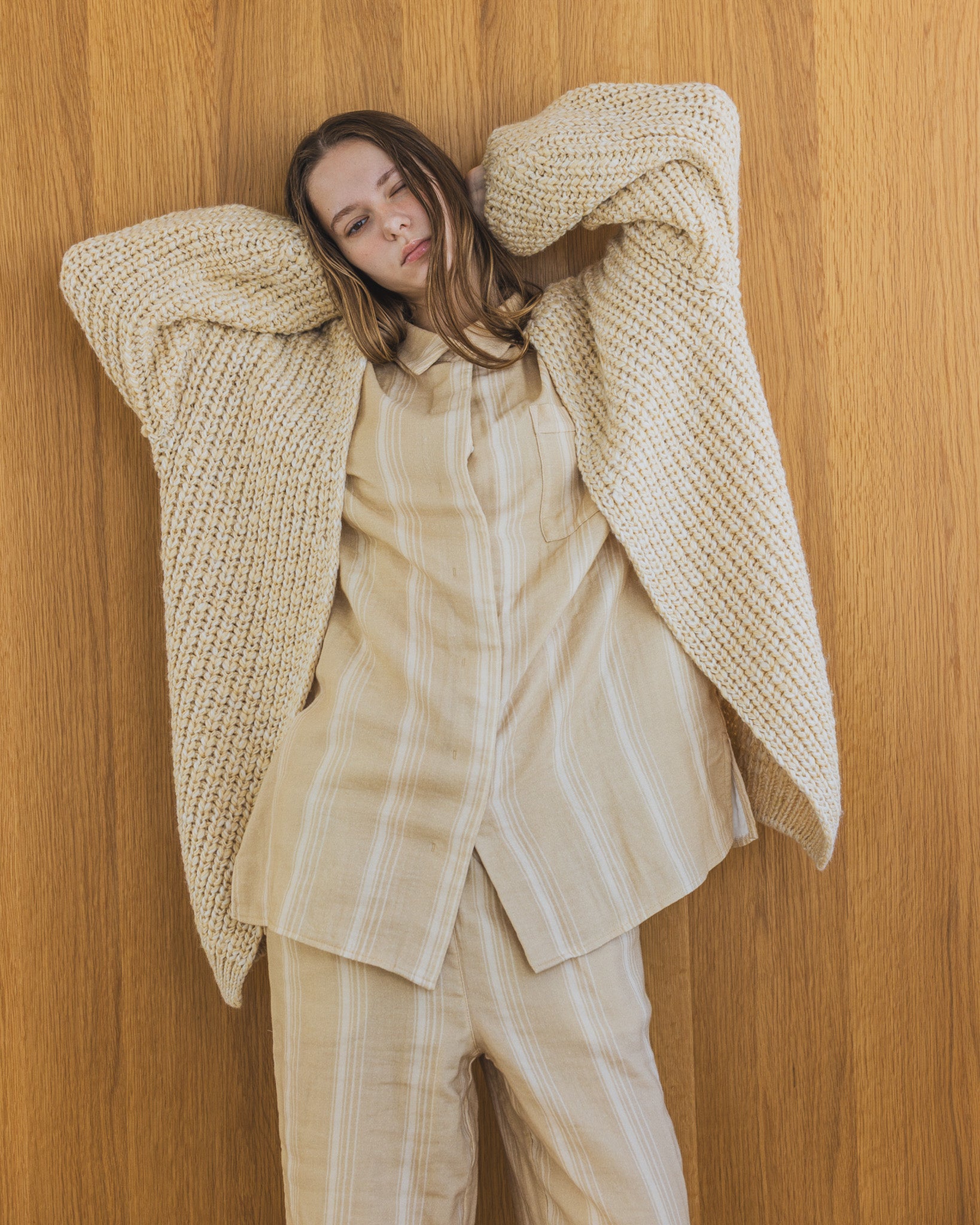 Mix Color Knit Cardigan