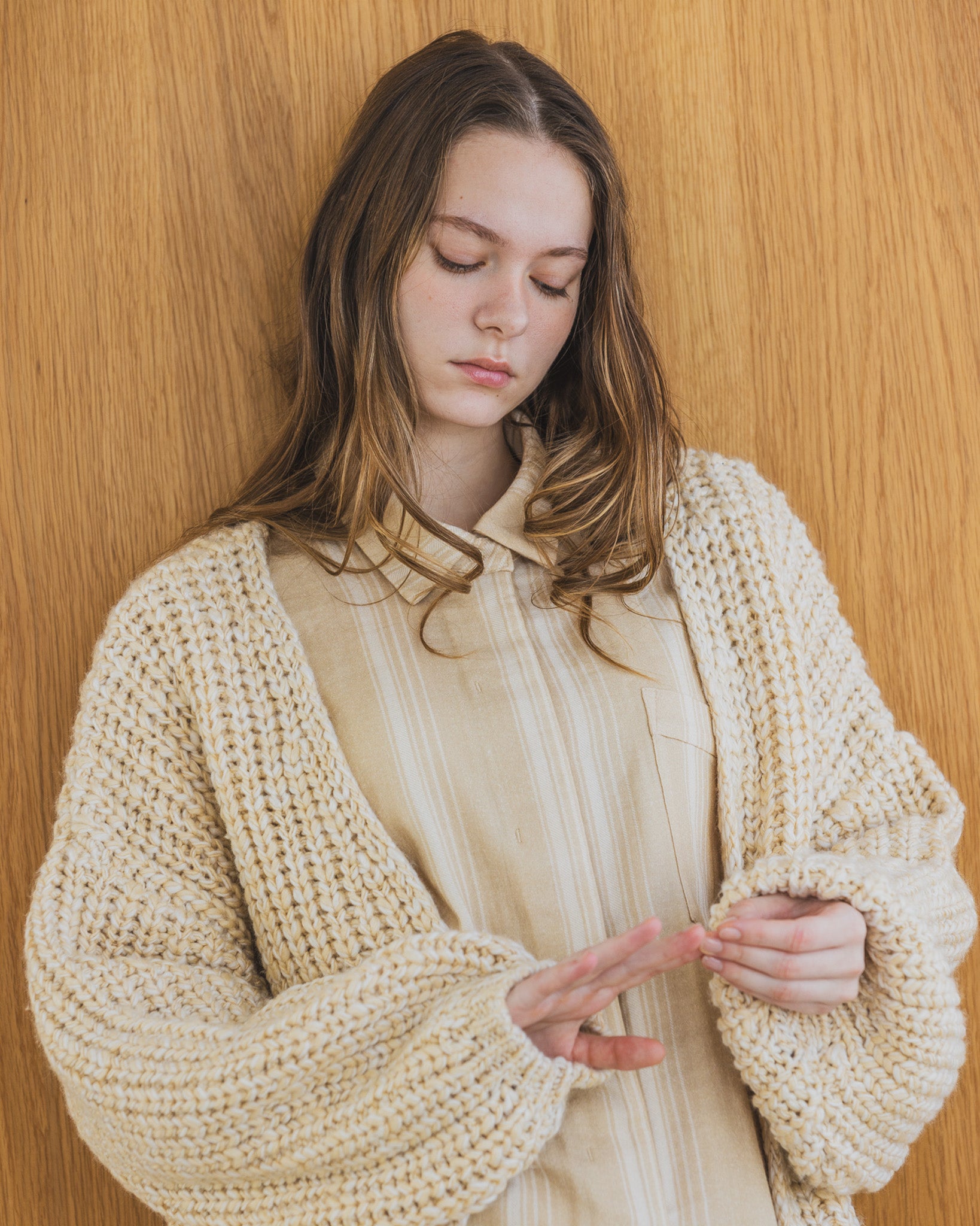 Mix Color Knit Cardigan