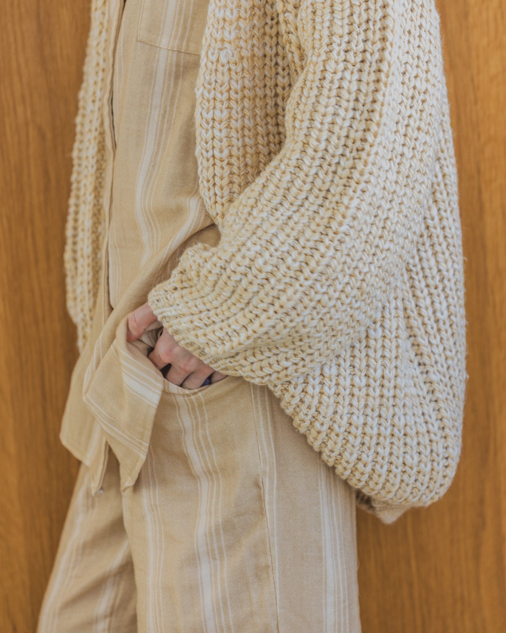 Mix Color Knit Cardigan