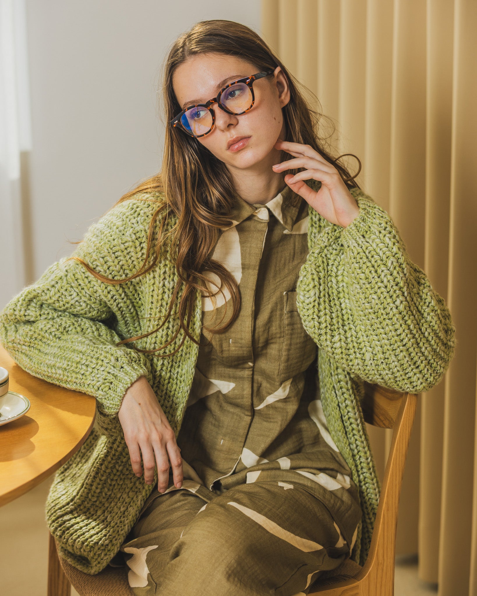 Mix Color Knit Cardigan