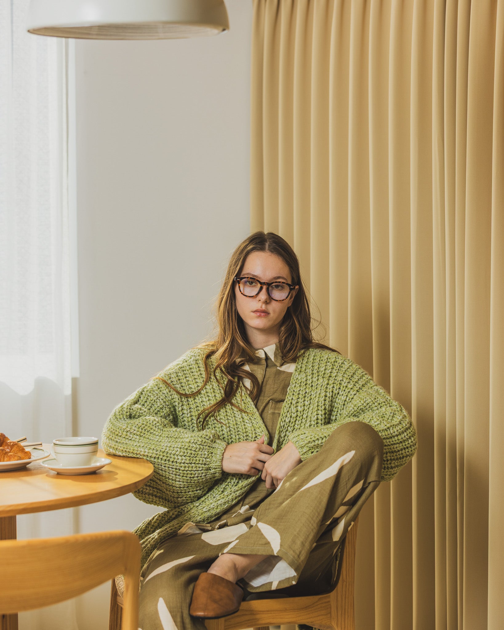 Mix Color Knit Cardigan