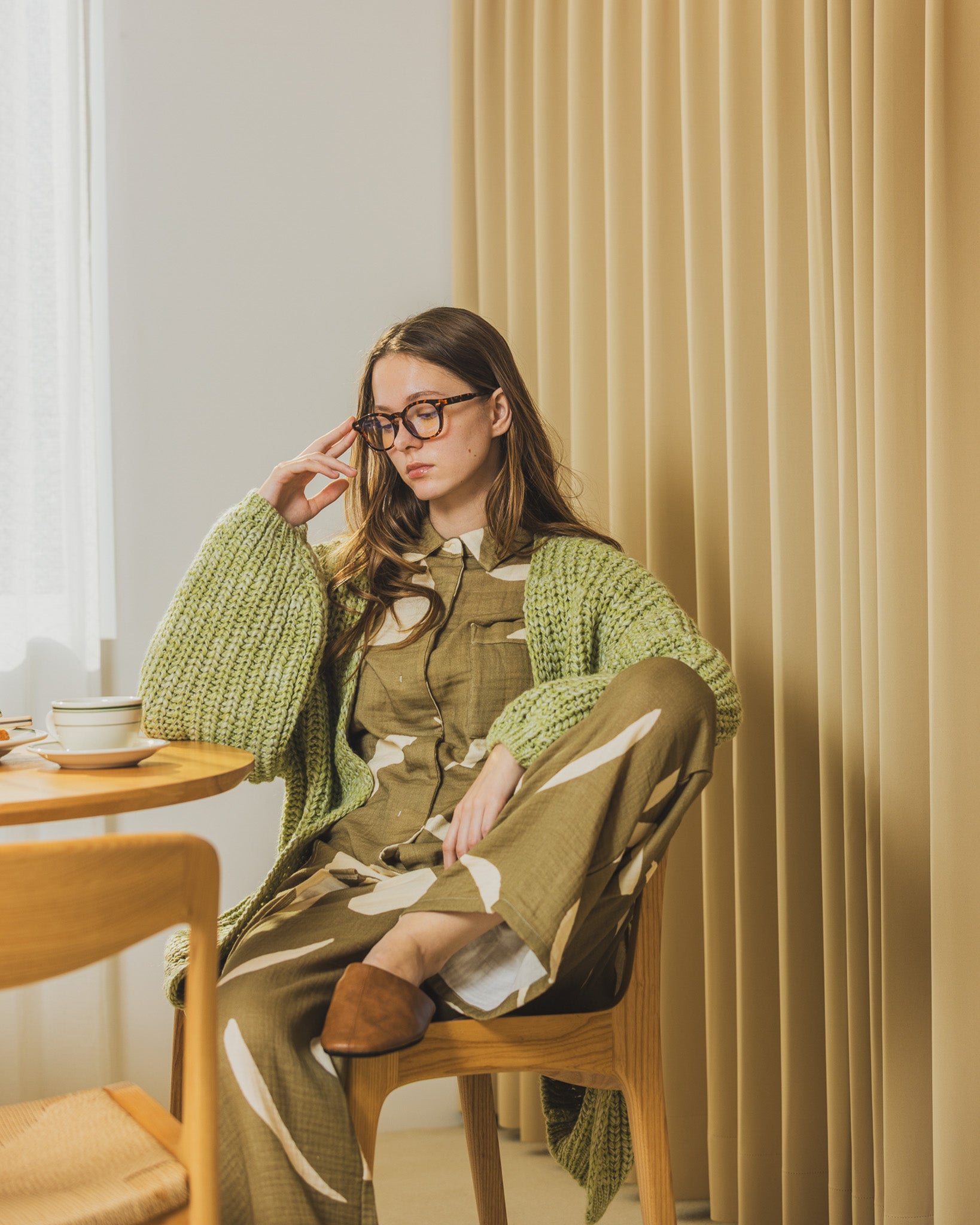 Mix Color Knit Cardigan