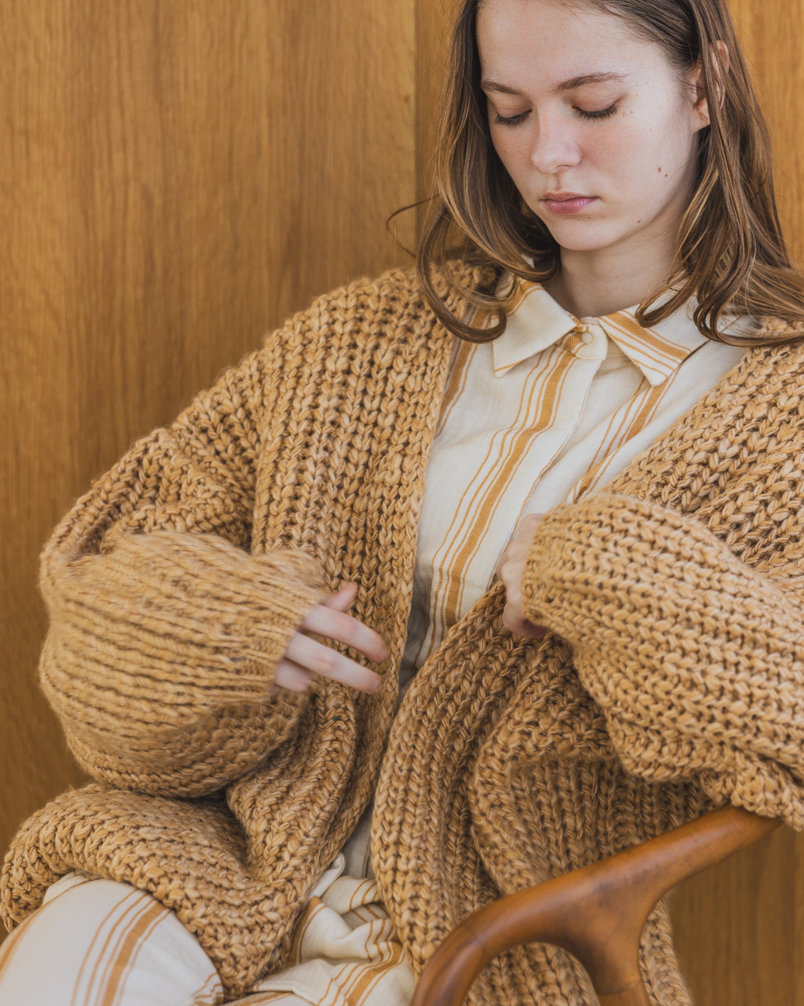 Mix Color Knit Cardigan