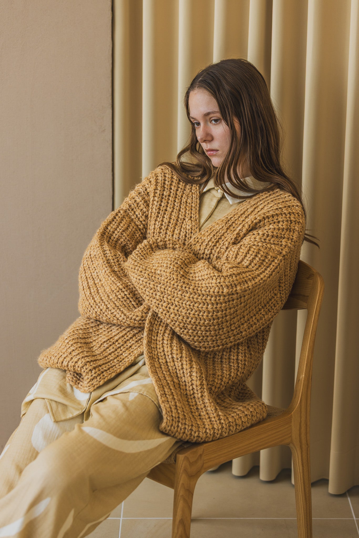 Mix Color Knit Cardigan