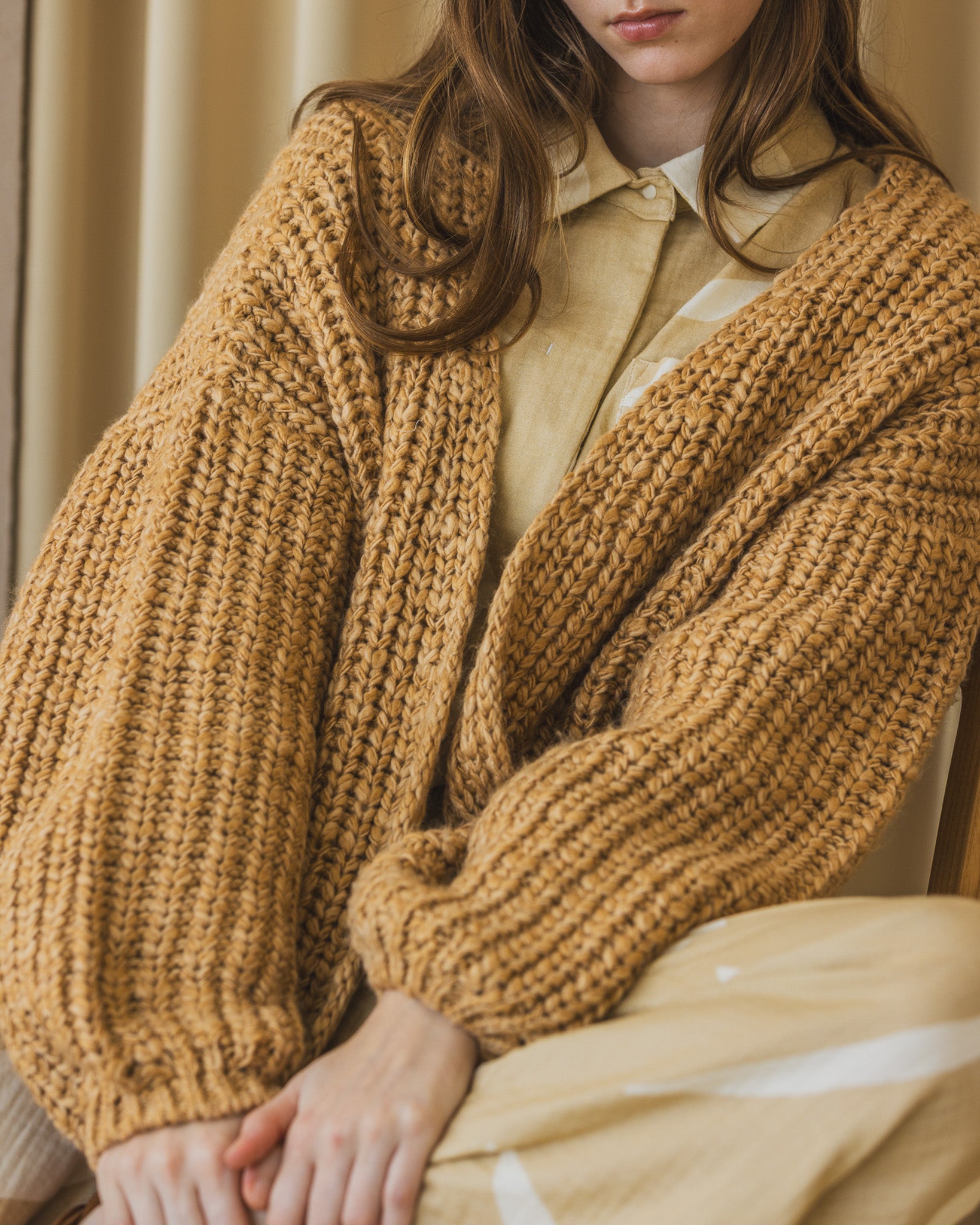 Mix Color Knit Cardigan