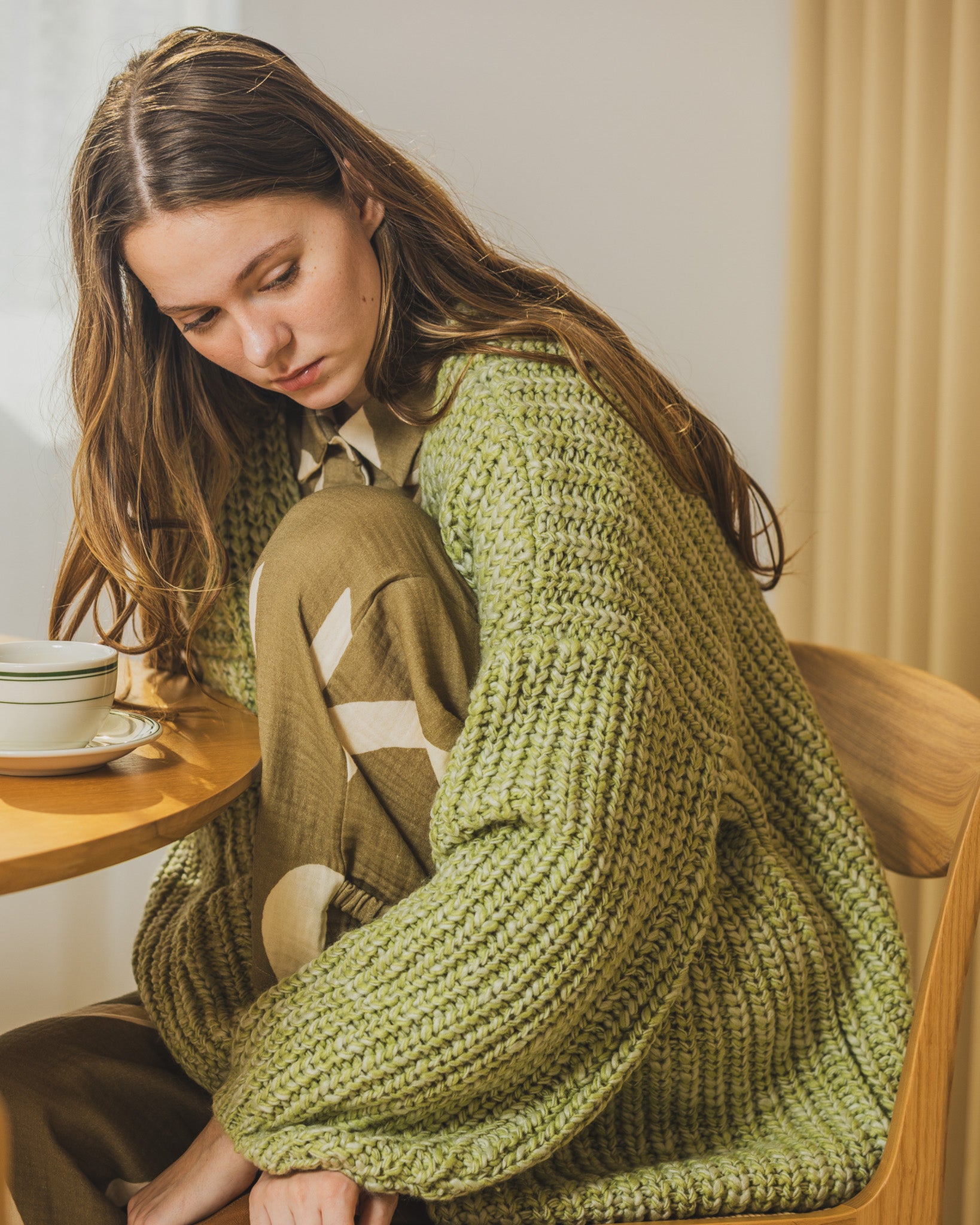 Mix Color Knit Cardigan