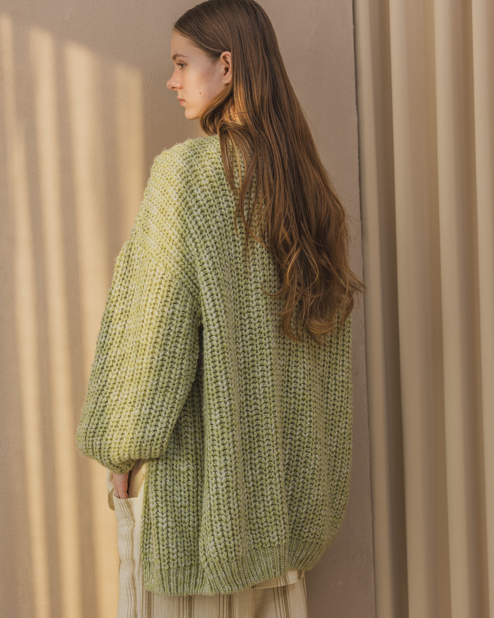 Mix Color Knit Cardigan