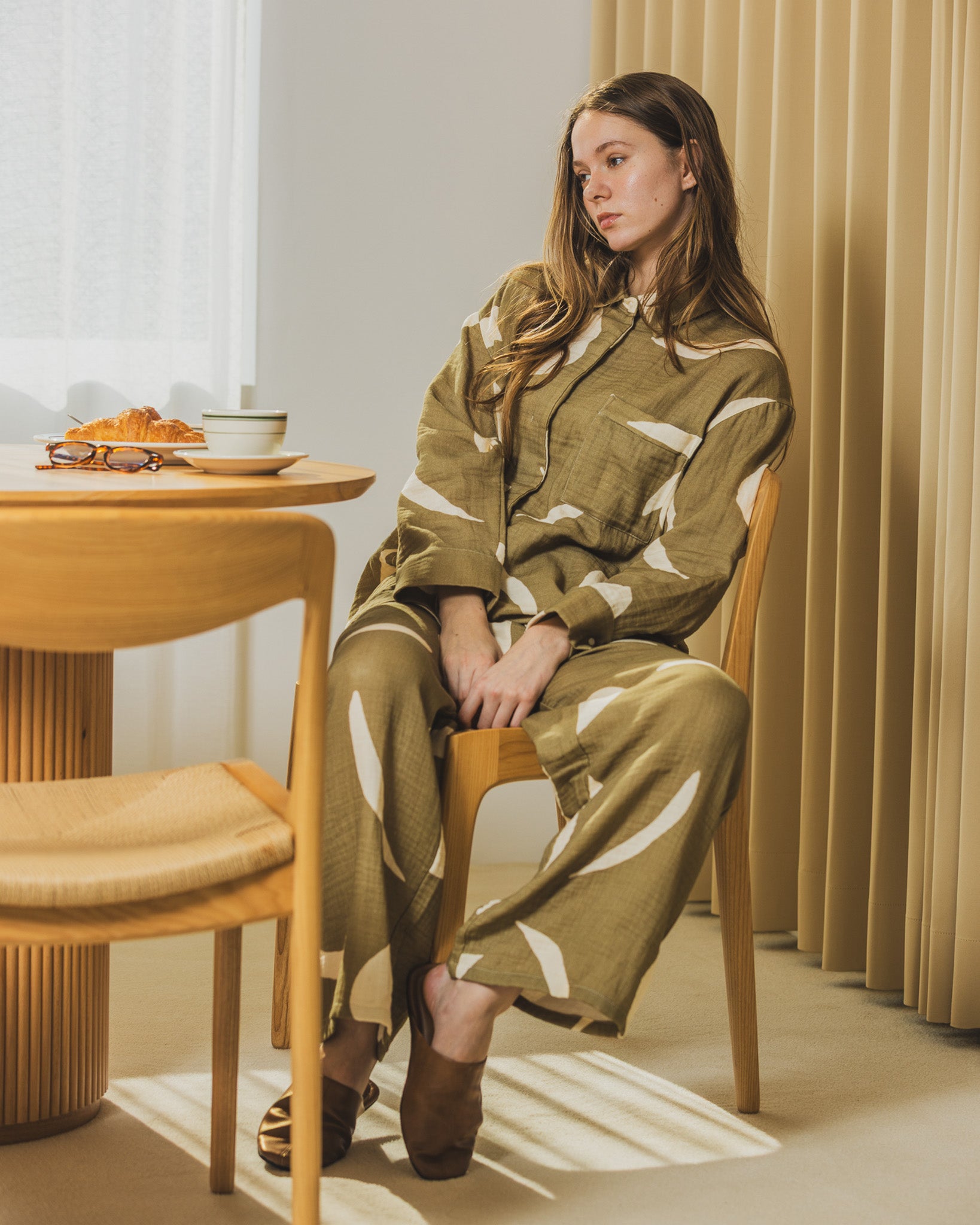 ボヌークTriple Gauze Nightwear ニコライフ　パジャマ Renewal】Triple Gauze Nightwear Moon Phases