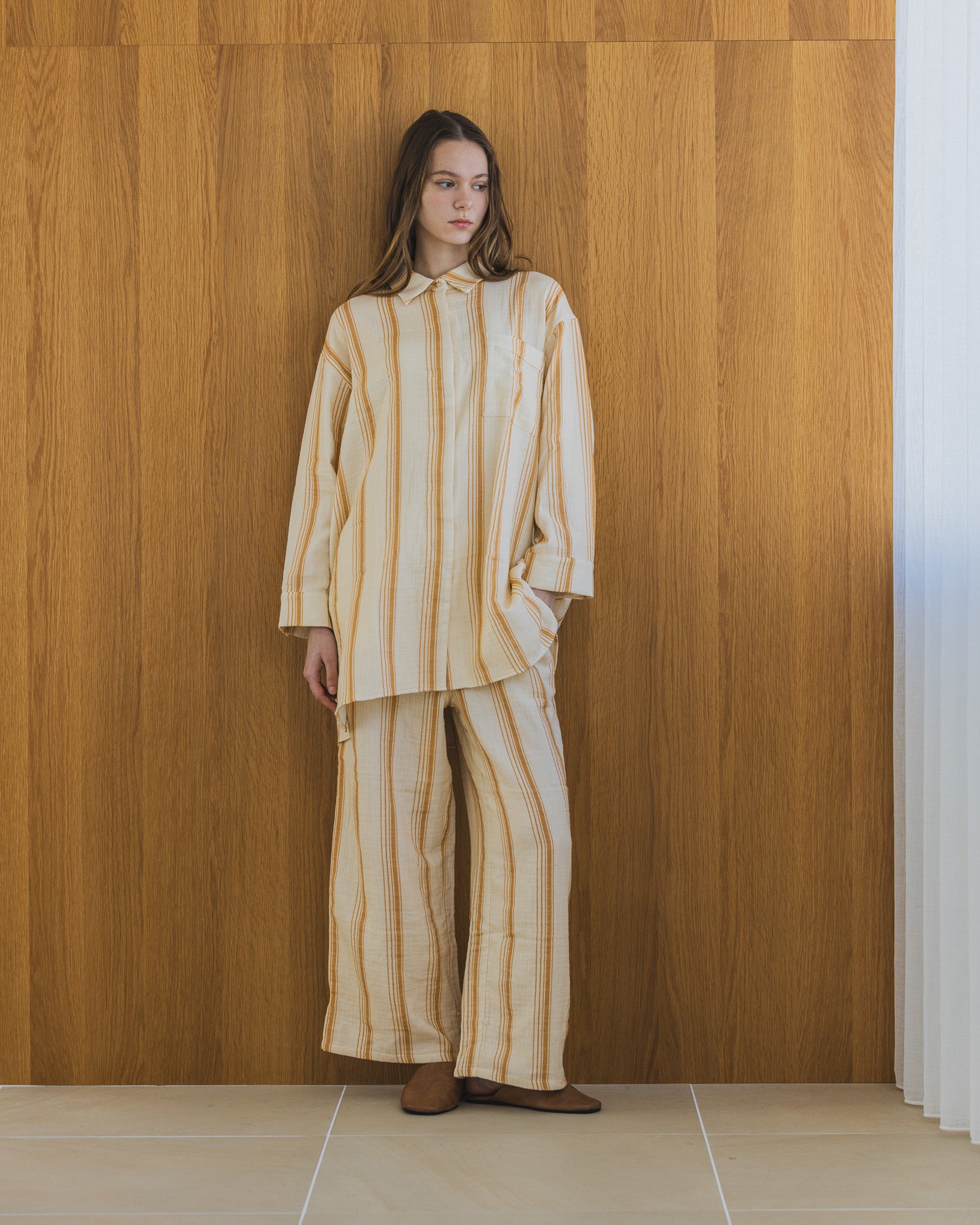 【即完売商品】BONUQUE パジャマ　Sサイズ Triple Gauze Nightwear Stripe